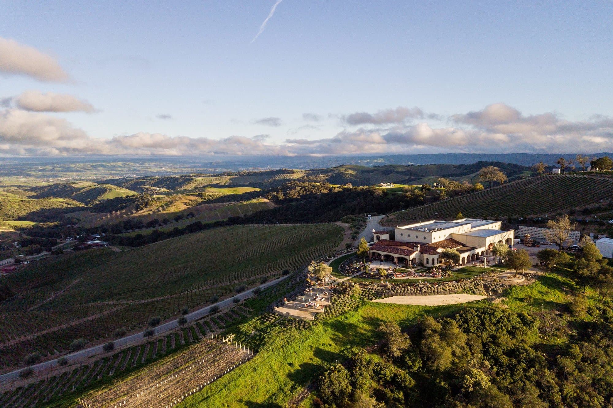 Aerial view of DAOU Estate in Paso Robles, California