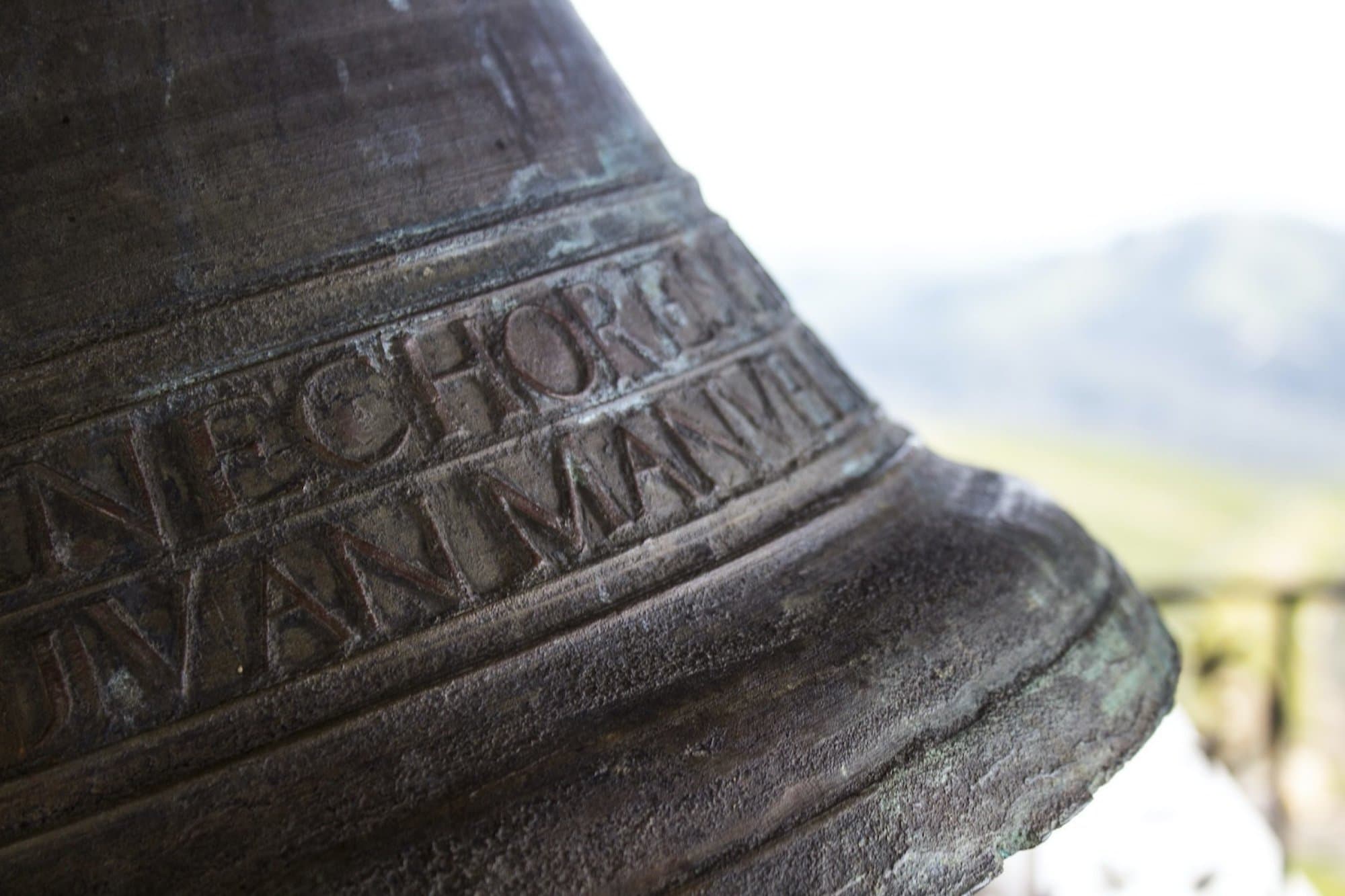 Close up of the detail on the DAOU bell